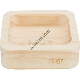 Дървена купа за храна за Гризачи, 60 мл. / 8х8 cм. - Trixie